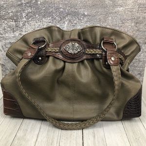 Bueno Army Green/Brown Handbag\Shoulder Bag